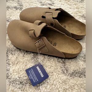 Birkenstock Mens Boston Clogs Tobacco, Brown